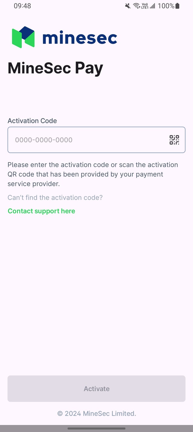 SoftPOS App Activation